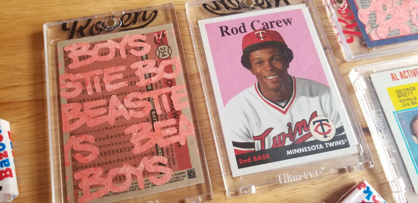 Baseball card art by Matt Rosen - Rod Carew (Beastie Boys)