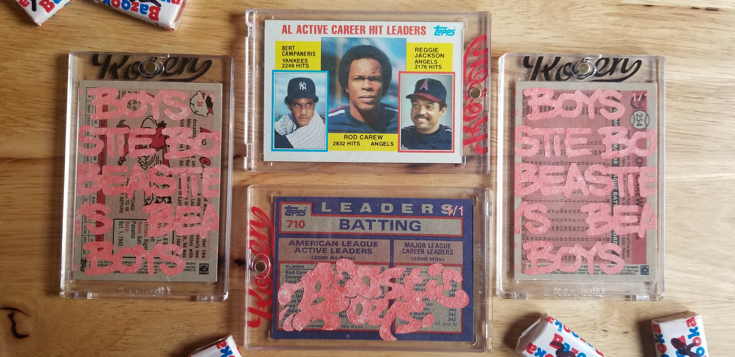 Baseball card art by Matt Rosen - Rod Carew (Beastie Boys)