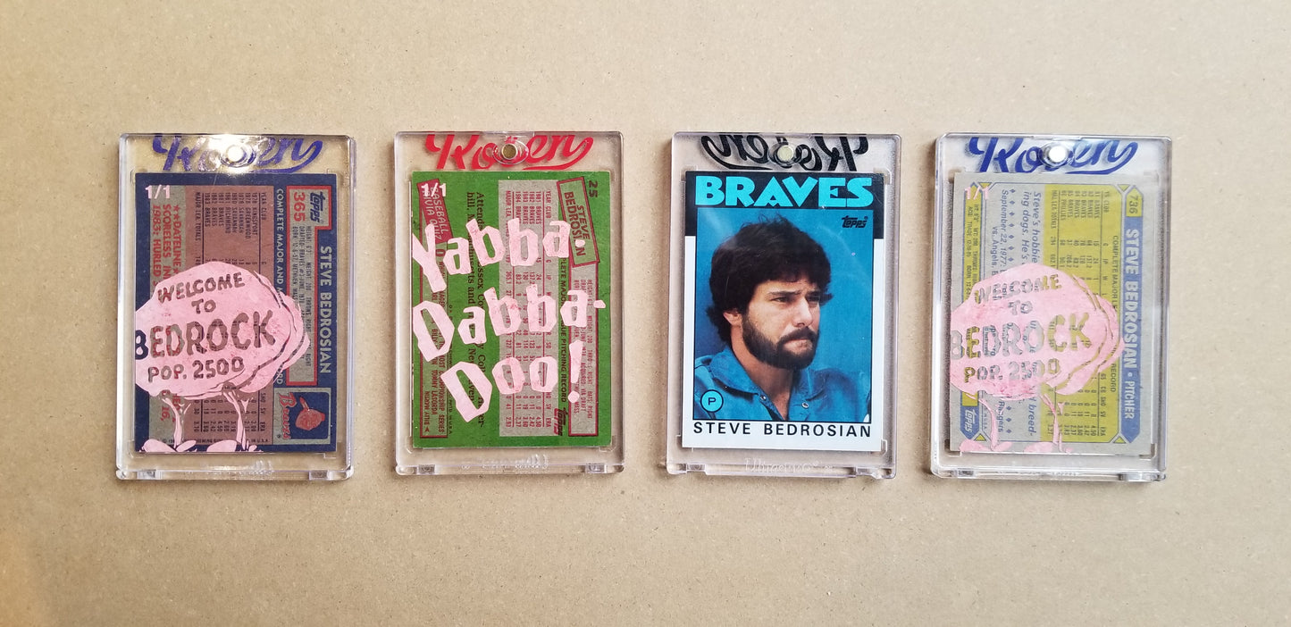 Baseball card art by Matthew Lee Rosen (aka Matthew Rosen) - Gum Stick Collector Cards - Steve Bedrosian