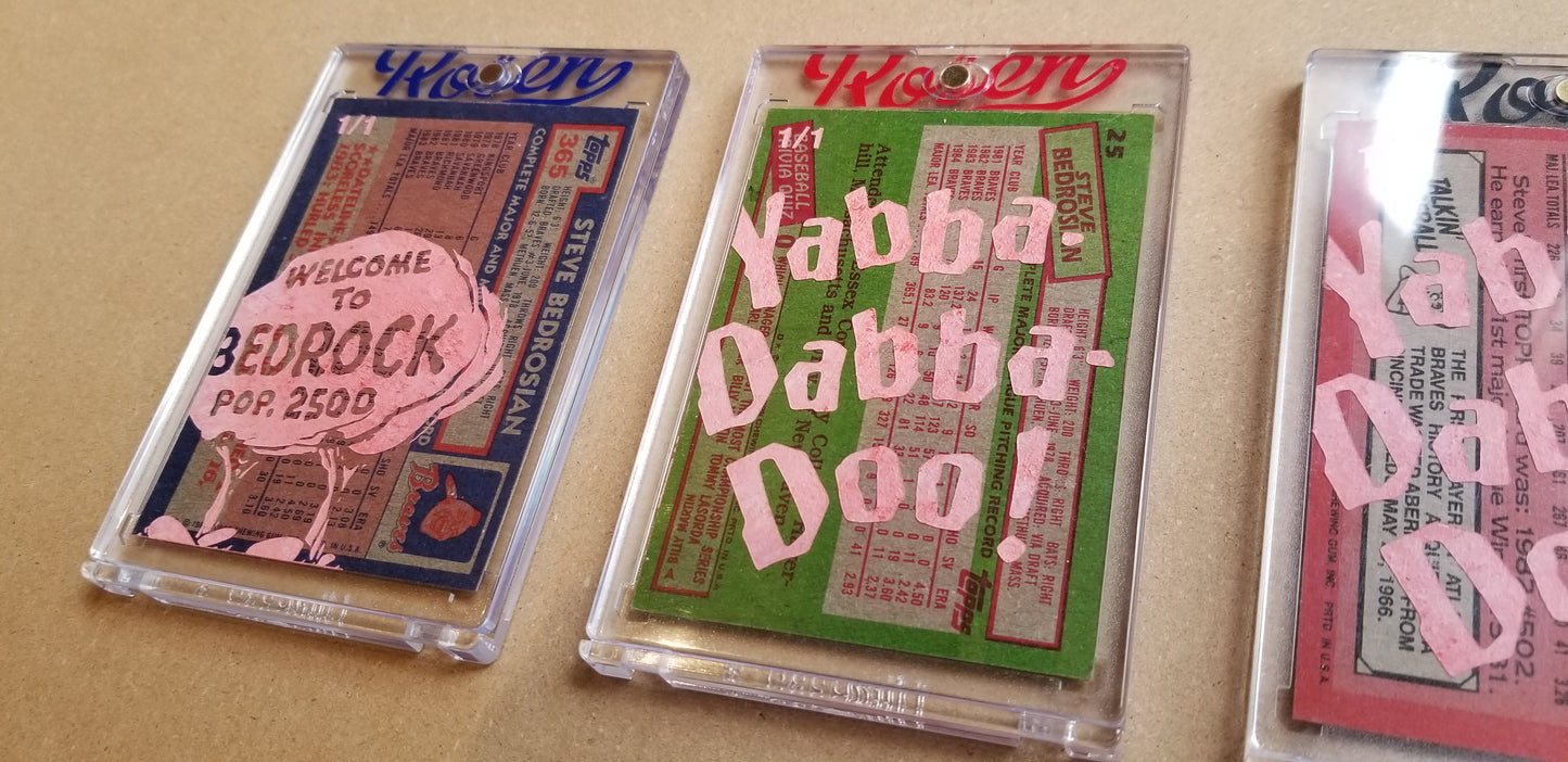 Baseball card art by Matthew Lee Rosen (aka Matthew Rosen) - Gum Stick Collector Cards - Steve Bedrosian
