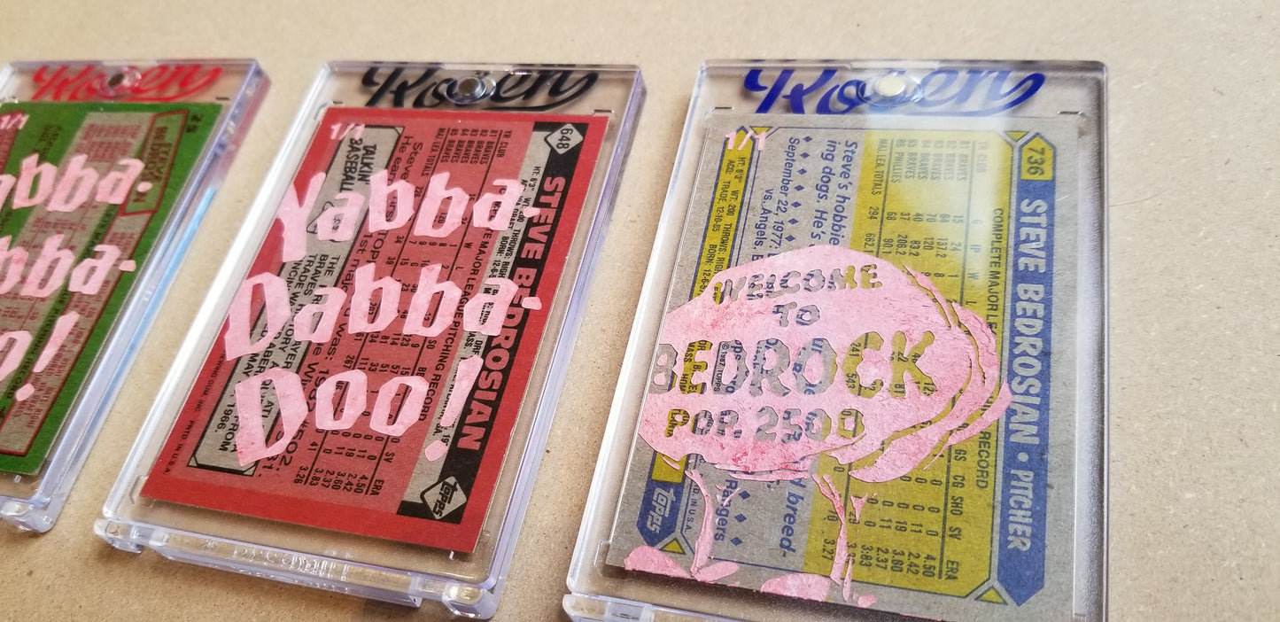 Baseball card art by Matthew Lee Rosen (aka Matthew Rosen) - Gum Stick Collector Cards - Steve Bedrosian