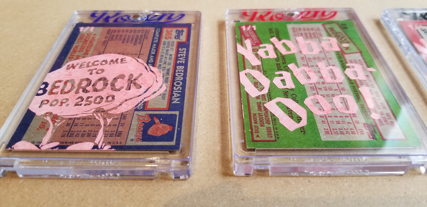 Baseball card art by Matthew Lee Rosen (aka Matthew Rosen) - Gum Stick Collector Cards - Steve Bedrosian