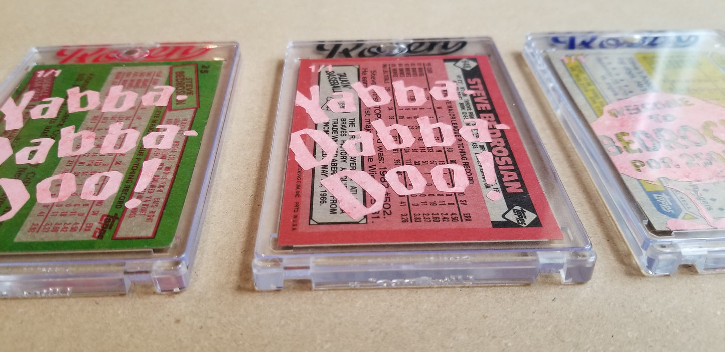 Baseball card art by Matthew Lee Rosen (aka Matthew Rosen) - Gum Stick Collector Cards - Steve Bedrosian