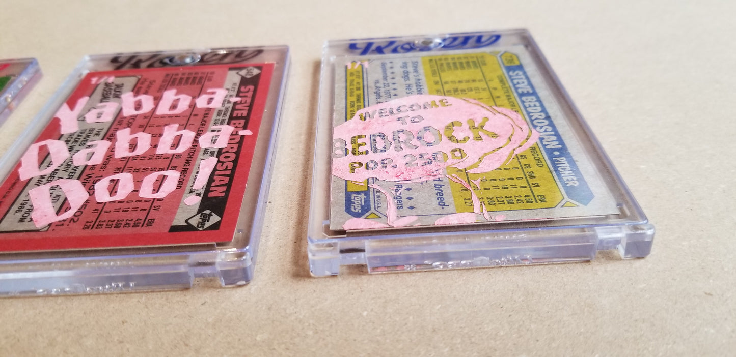 Baseball card art by Matthew Lee Rosen (aka Matthew Rosen) - Gum Stick Collector Cards - Steve Bedrosian