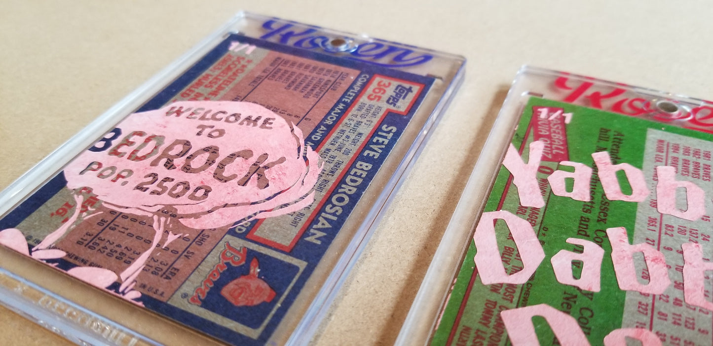 Baseball card art by Matthew Lee Rosen (aka Matthew Rosen) - Gum Stick Collector Cards - Steve Bedrosian