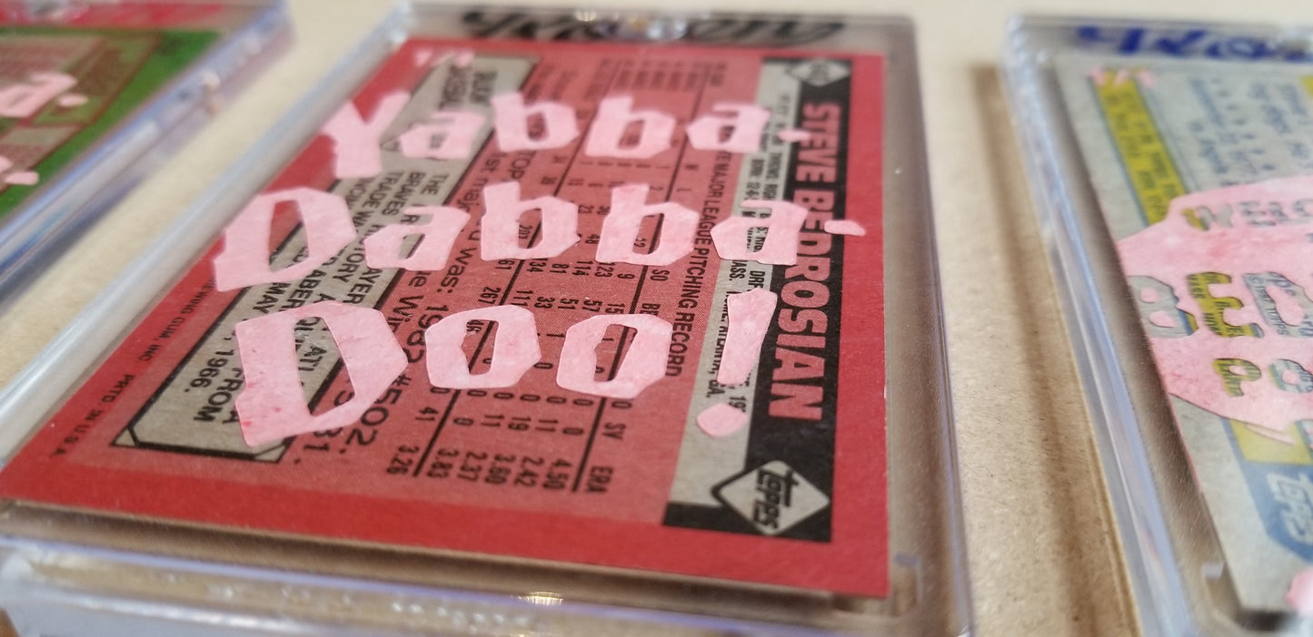 Baseball card art by Matthew Lee Rosen (aka Matthew Rosen) - Gum Stick Collector Cards - Steve Bedrosian
