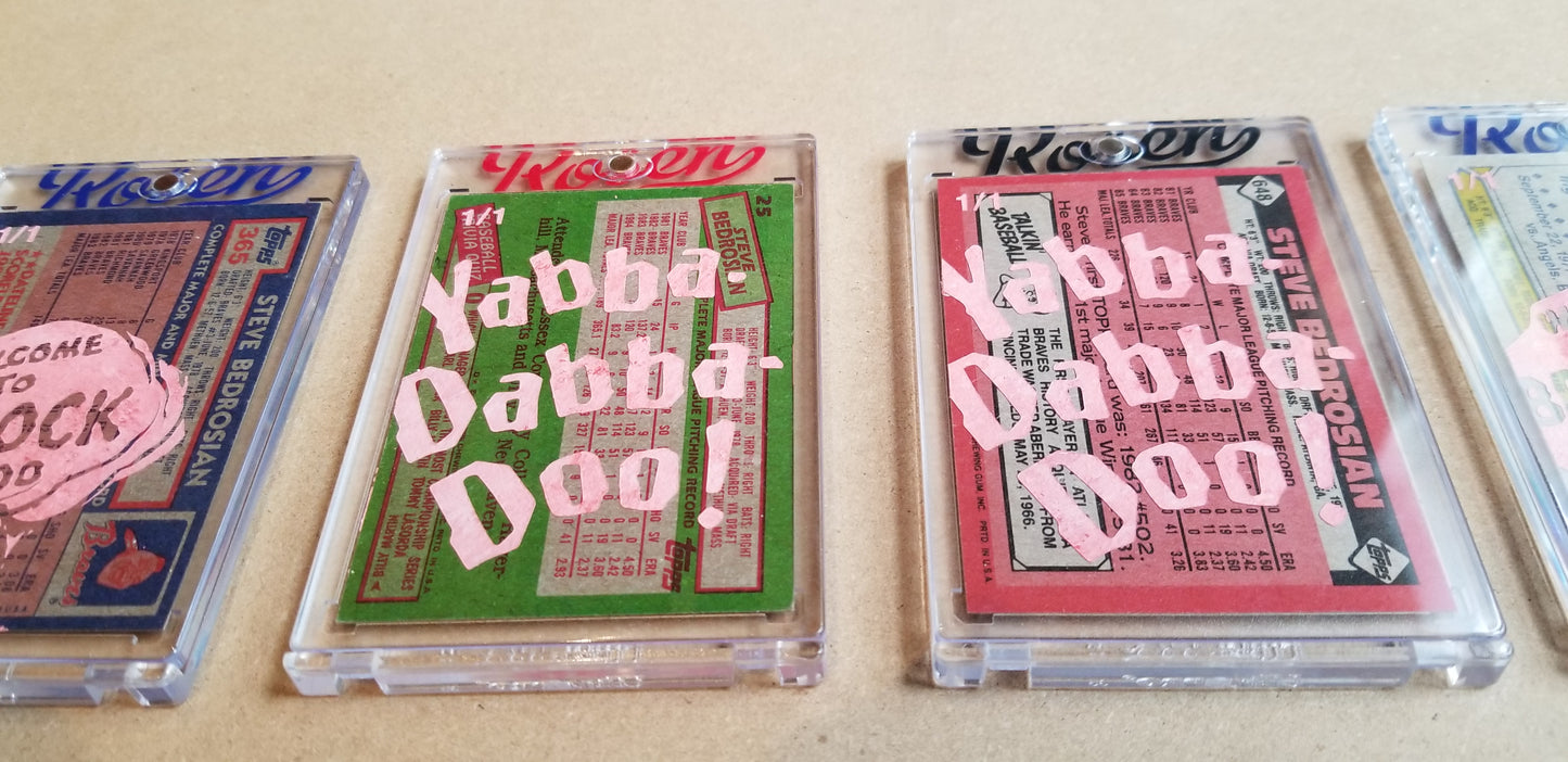 Baseball card art by Matthew Lee Rosen (aka Matthew Rosen) - Gum Stick Collector Cards - Steve Bedrosian