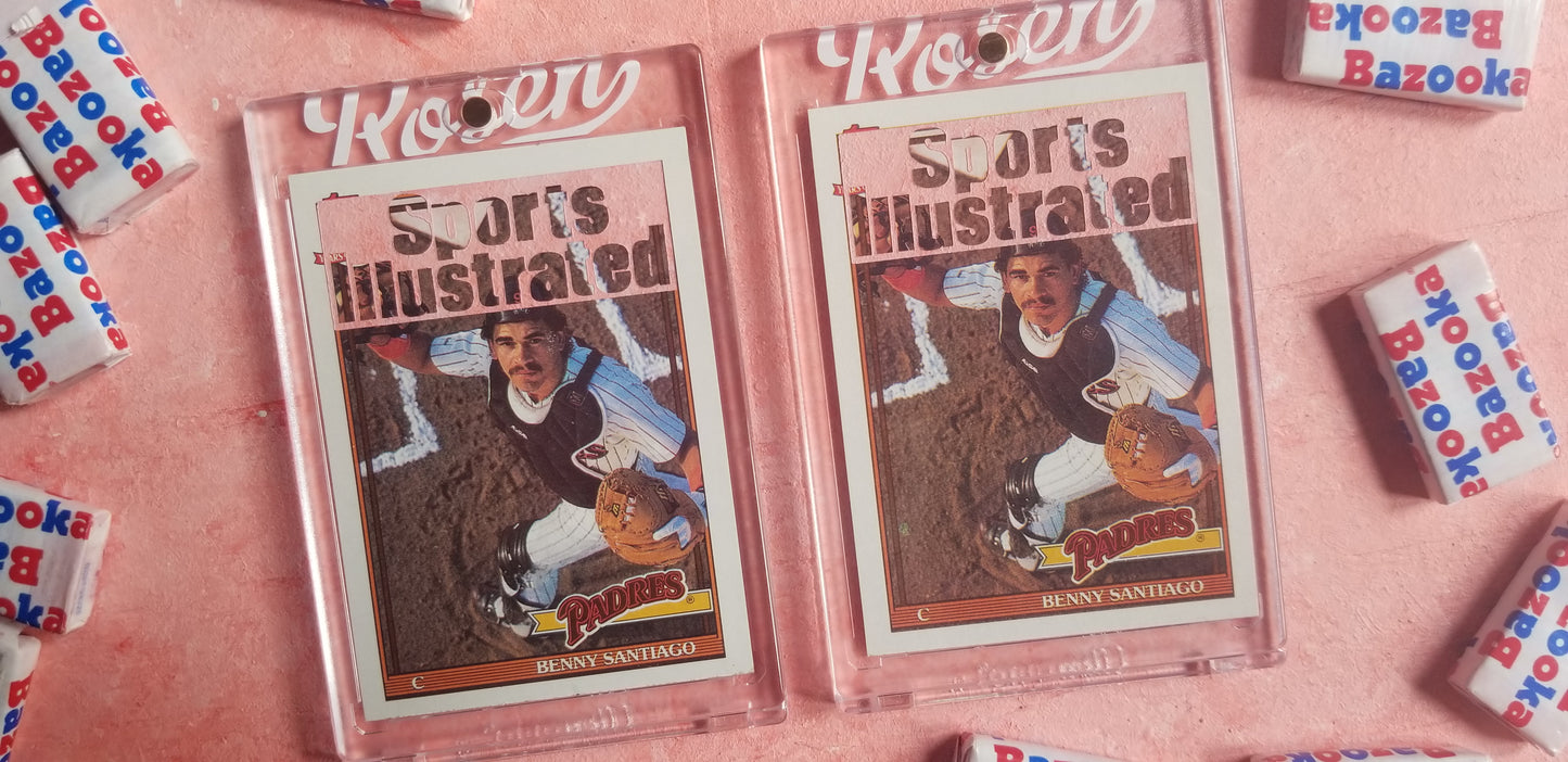 Baseball card art by Matt Rosen - Benito Santiago Sports Illustrated 1991 Topps #760