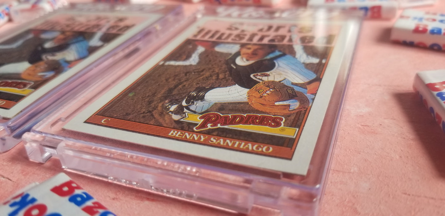 Baseball card art by Matthew Lee Rosen - Benito Santiago Sports Illustrated 1991 Topps #760
