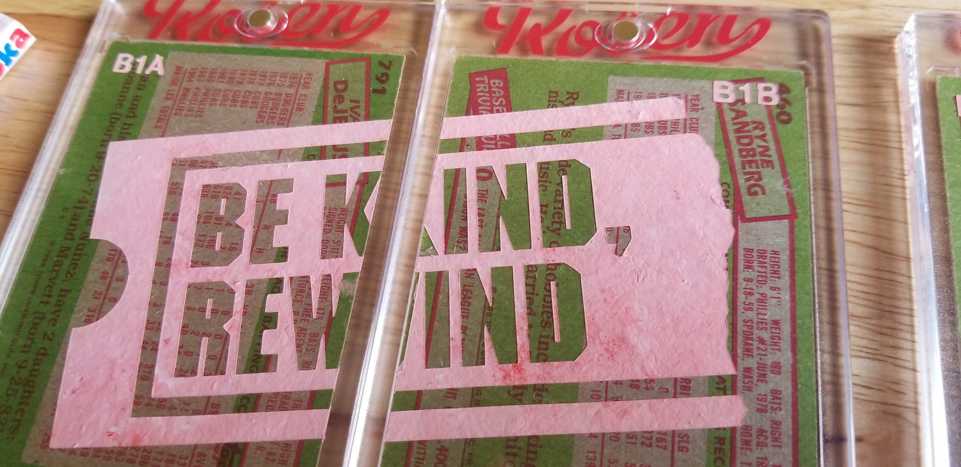 Baseball card art by Matthew Lee Rosen (aka Matthew Rosen) - Blockbuster Trades