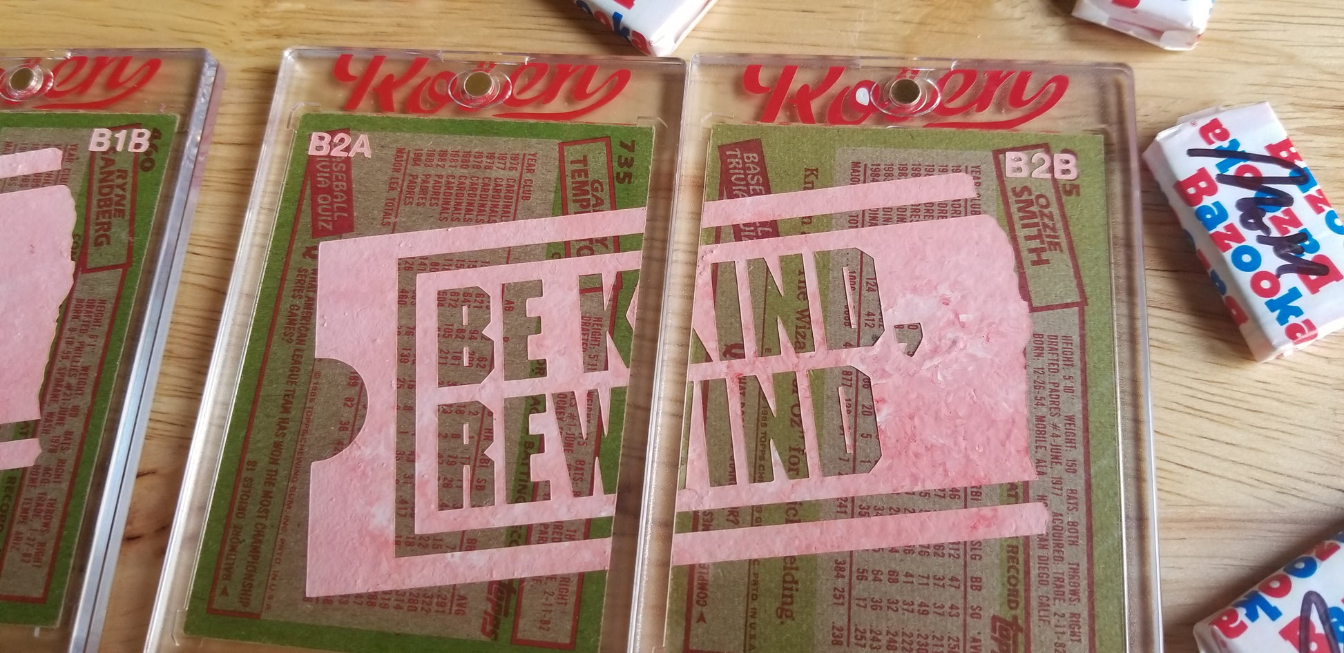 Baseball card art by Matthew Lee Rosen (aka Matthew Rosen) - Blockbuster Trades