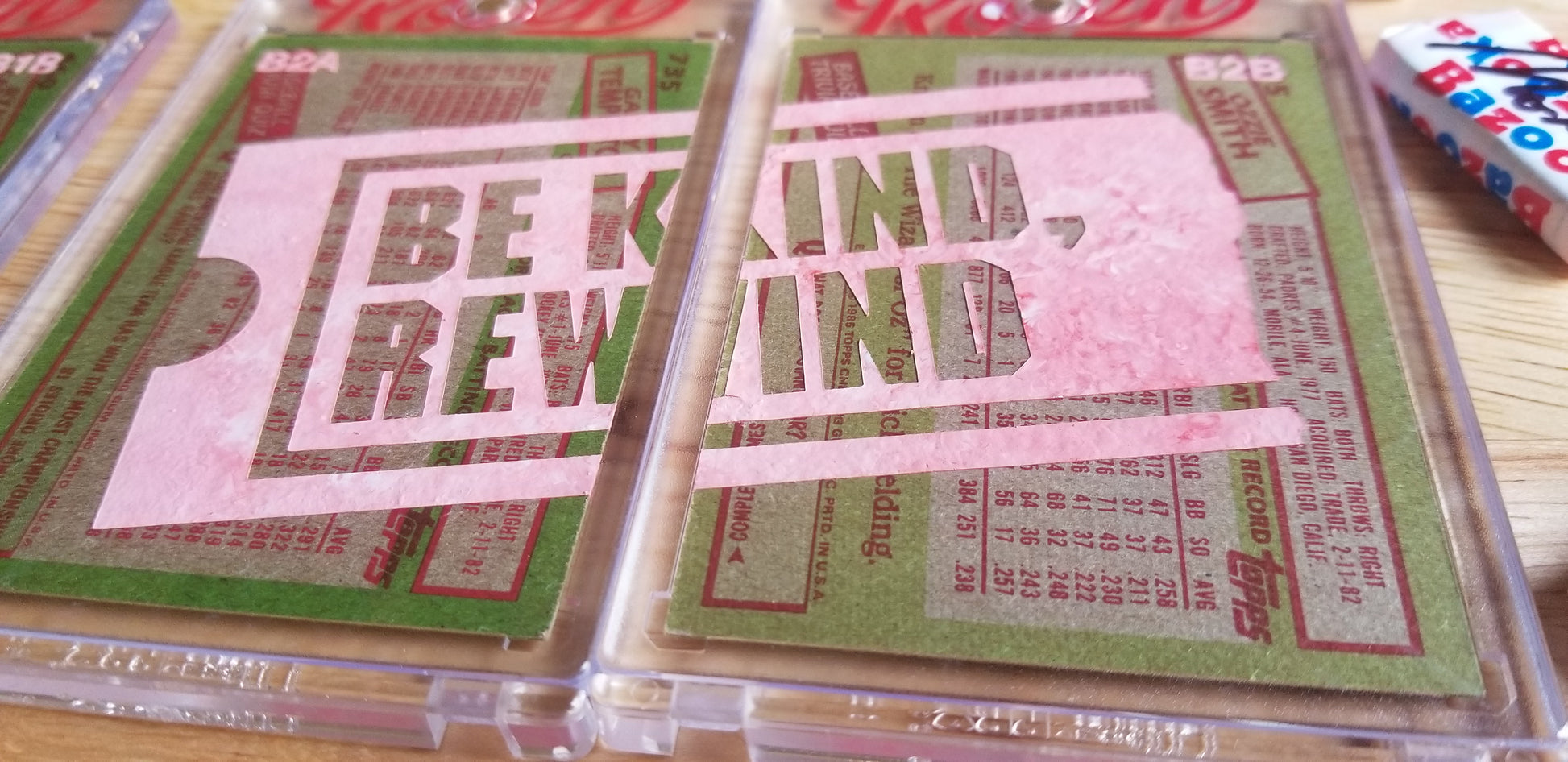 Baseball card art by Matthew Lee Rosen (aka Matthew Rosen) - Blockbuster Trades