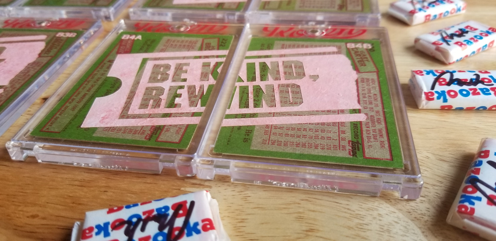 Baseball card art by Matthew Lee Rosen (aka Matthew Rosen) - Blockbuster Trades