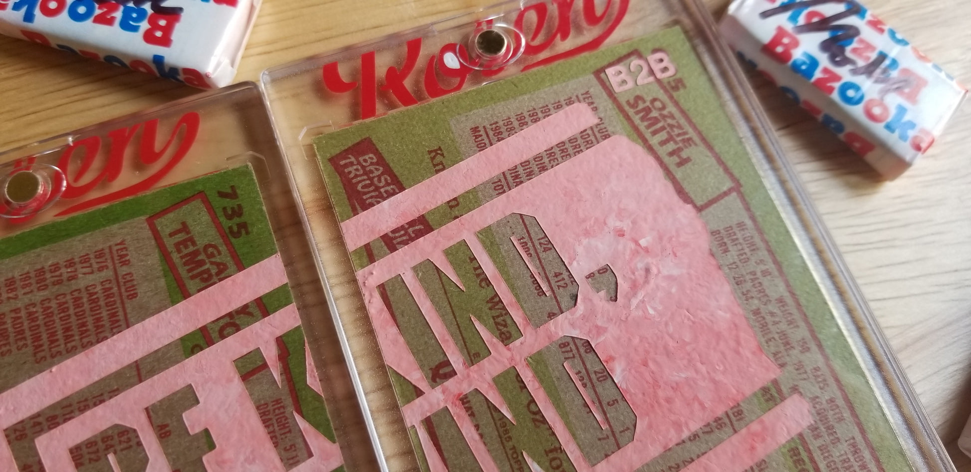 Baseball card art by Matthew Lee Rosen (aka Matthew Rosen) - Blockbuster Trades