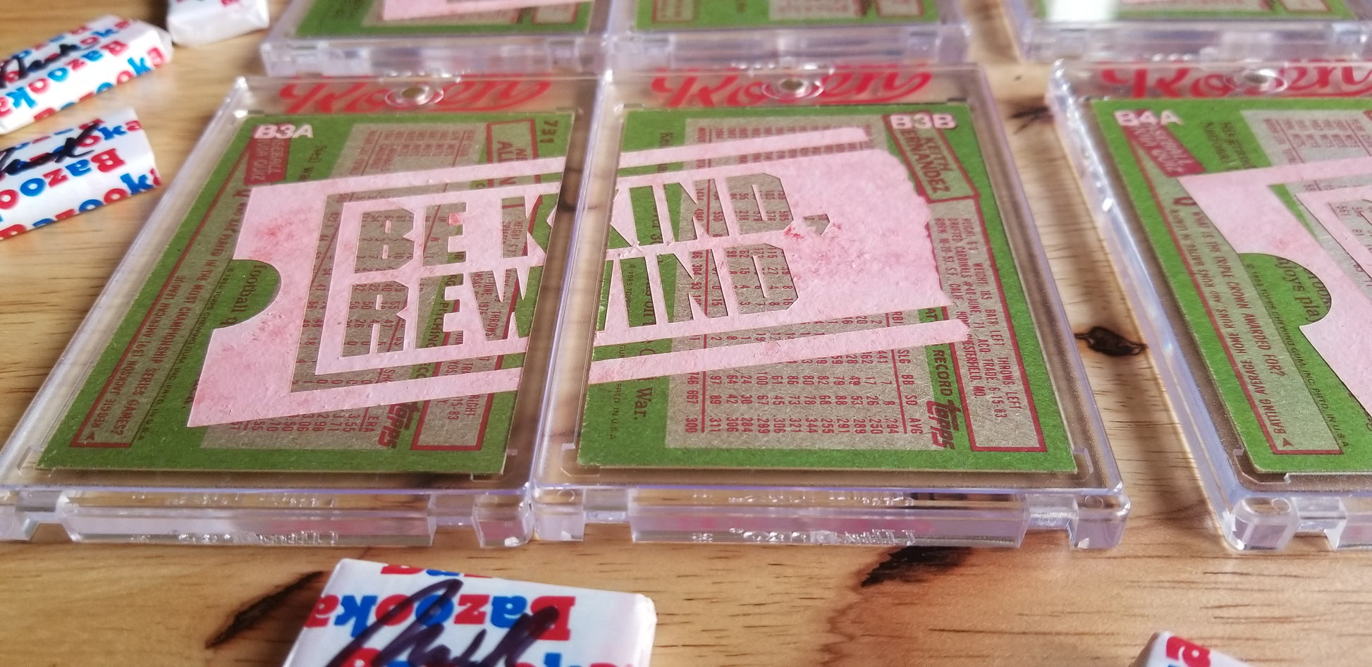 Baseball card art by Matthew Lee Rosen (aka Matthew Rosen) - Blockbuster Trades