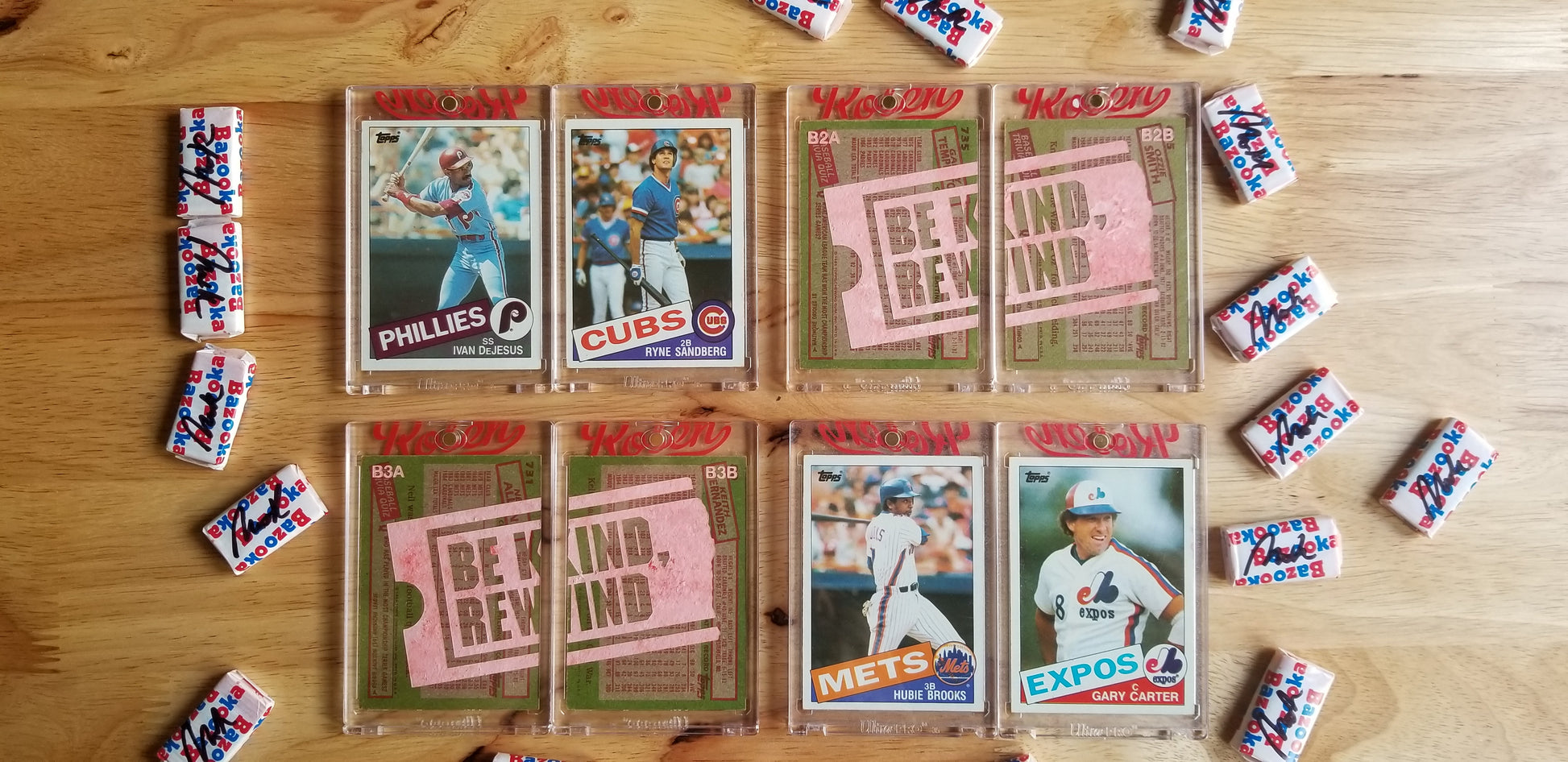 Baseball card art by Matthew Lee Rosen (aka Matthew Rosen) - Blockbuster Trades