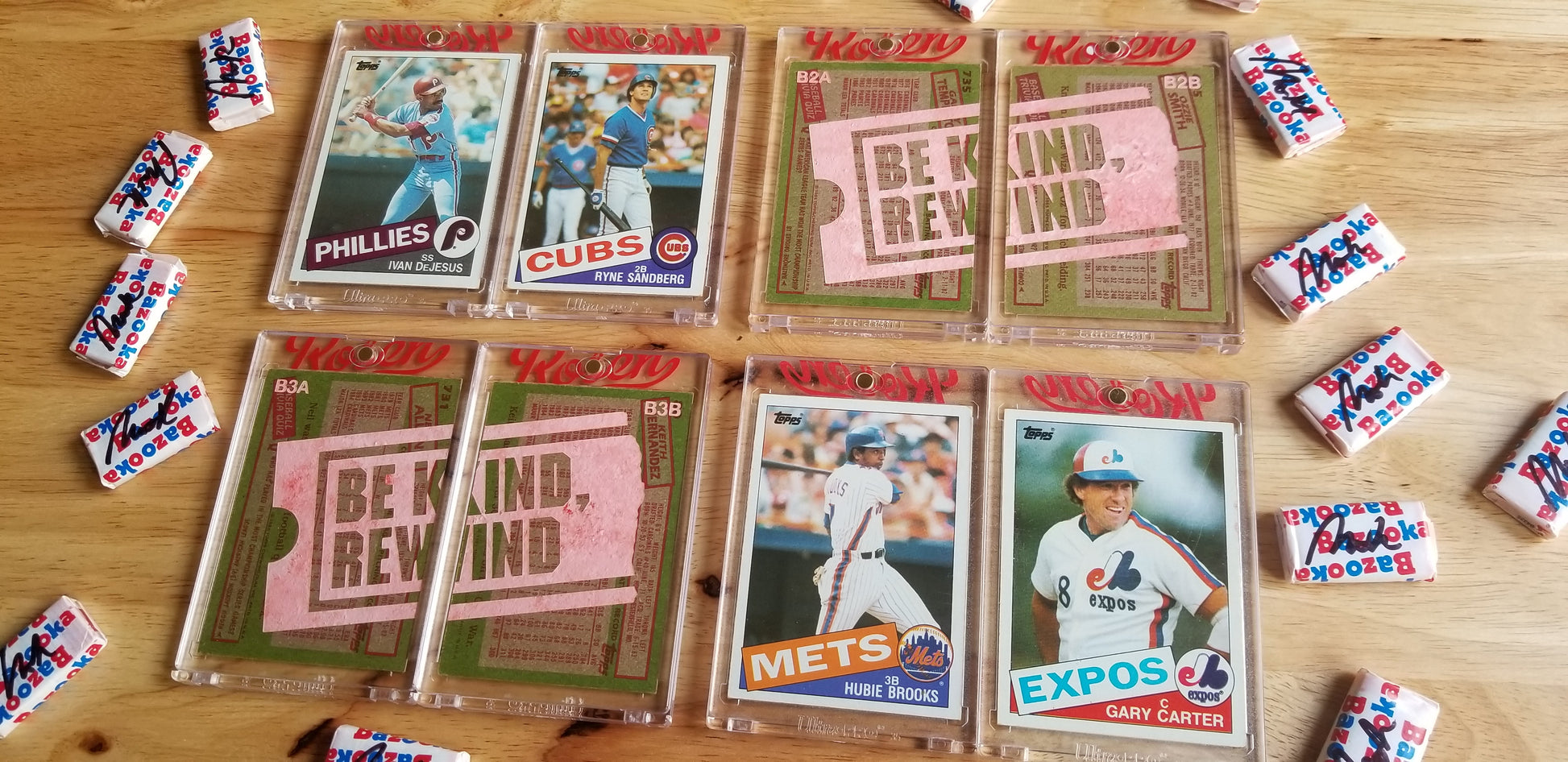 Baseball card art by Matthew Lee Rosen (aka Matthew Rosen) - Blockbuster Trades