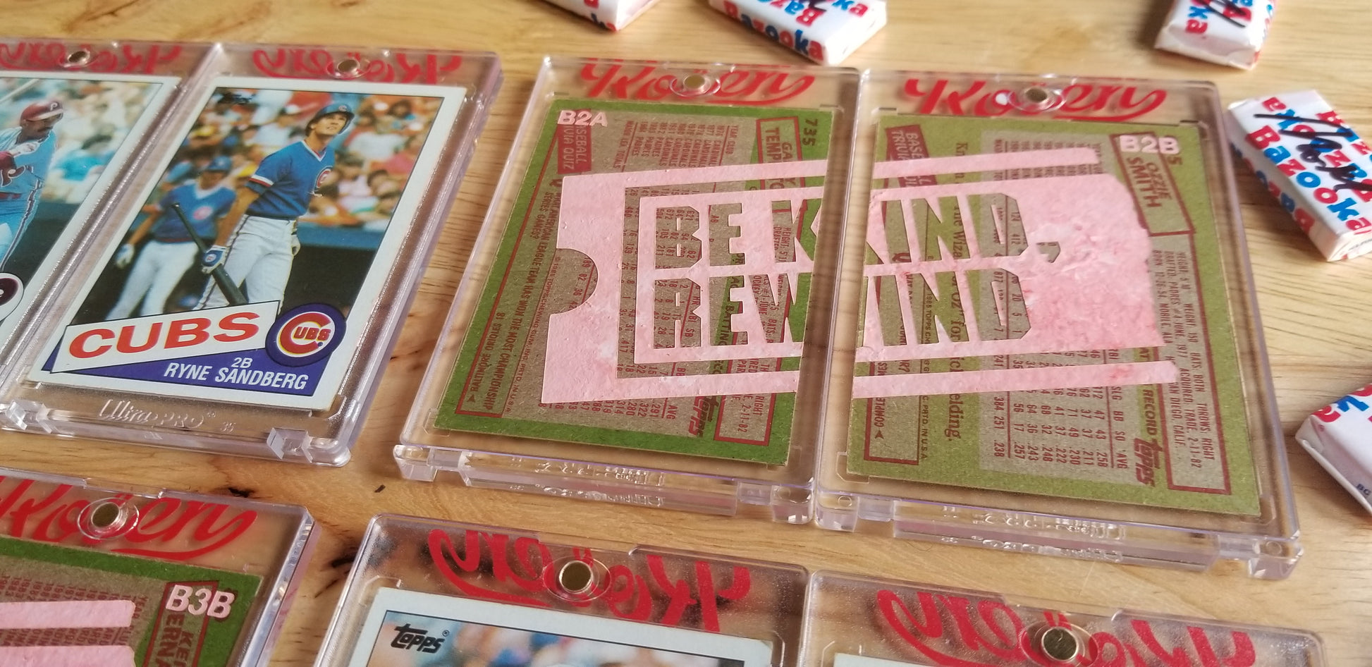 Baseball card art by Matthew Lee Rosen (aka Matthew Rosen) - Blockbuster Trades