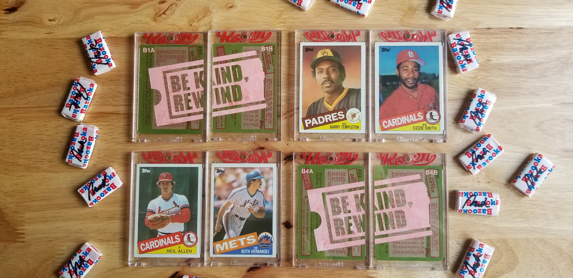 Baseball card art by Matthew Lee Rosen (aka Matthew Rosen) - Blockbuster Trades