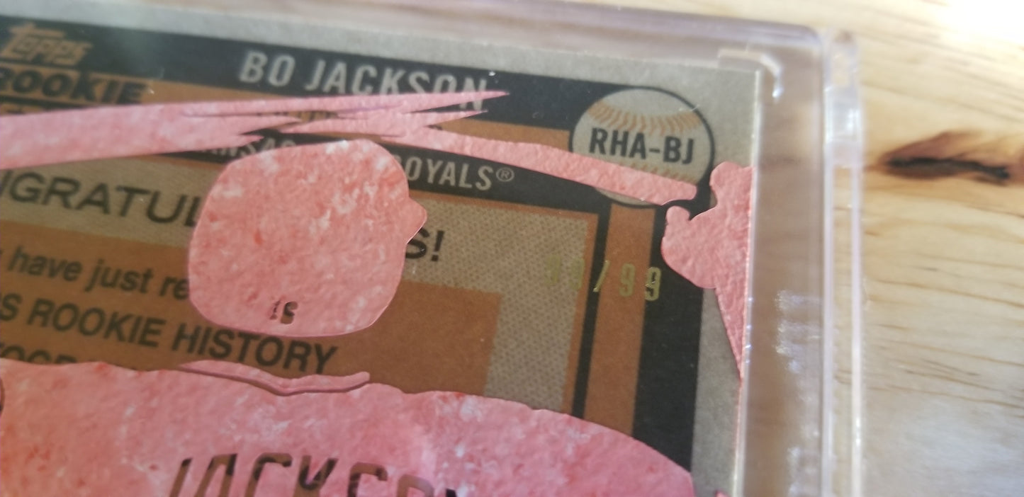 Baseball card art by Matthew Lee Rosen (aka Matthew Rosen) - Bo Jackson Bat BreakBaseball card art by Matthew Rosen - Bo Jackson Bat Break 1987 Topps