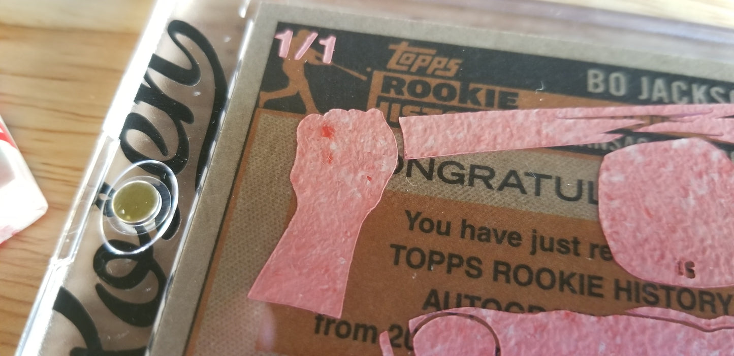 Baseball card art by Matthew Lee Rosen (aka Matthew Rosen) - Bo Jackson Bat Break