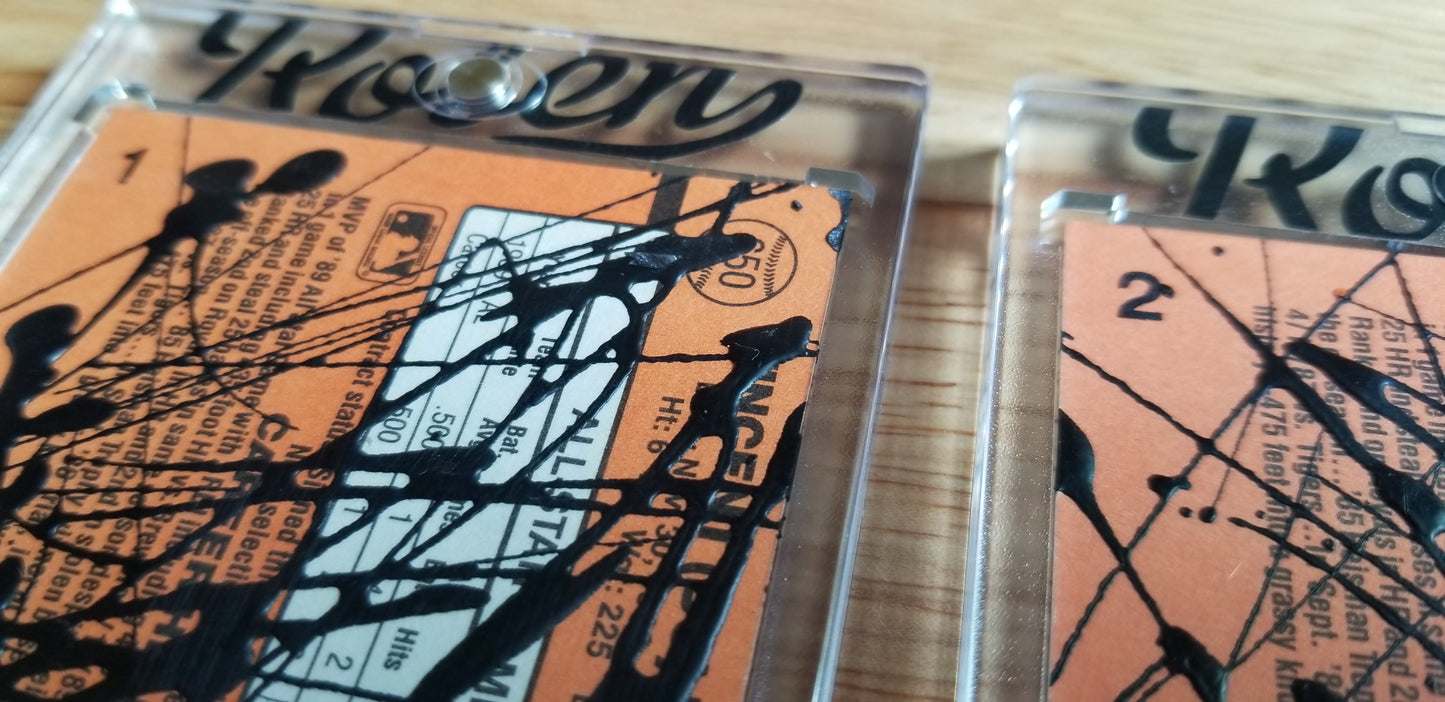 Baseball card art by Matthew Lee Rosen (aka Matthew Rosen) - Bo Jackson Pollock