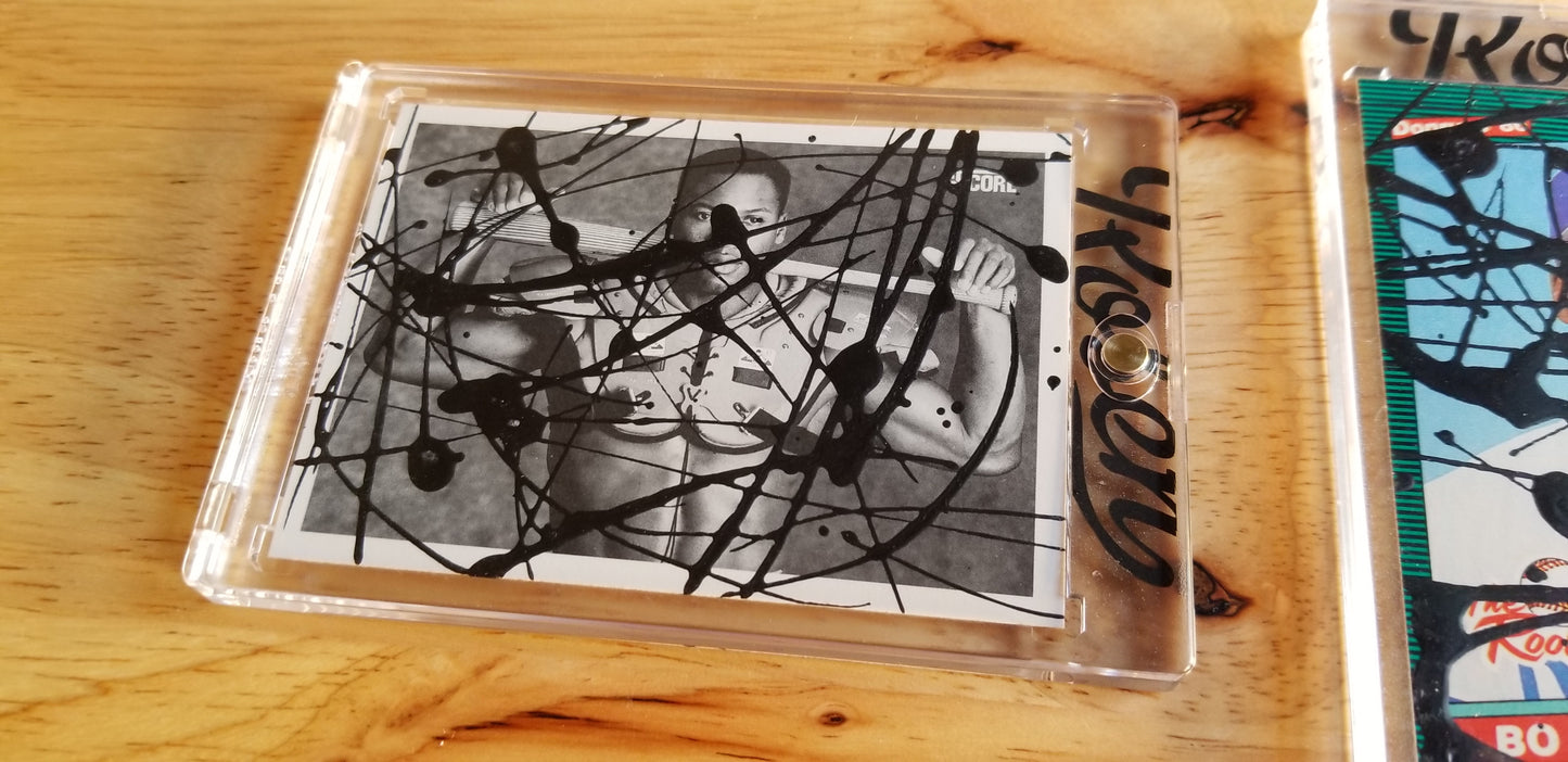 Baseball card art by Matthew Lee Rosen (aka Matthew Rosen) - Bo Jackson Pollock