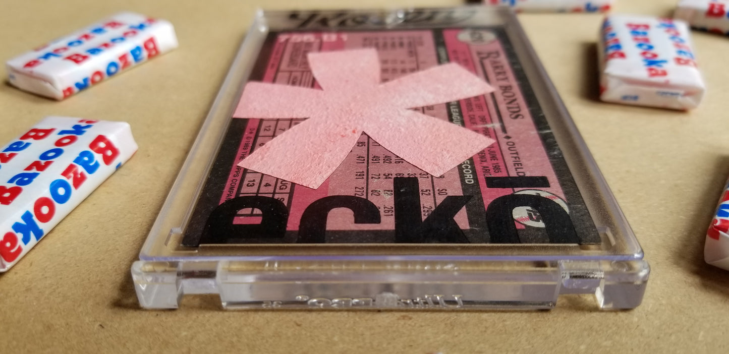 Baseball card art by Matthew Lee Rosen (aka Matthew Rosen) - Bonds Asterisk (Black Ecko)