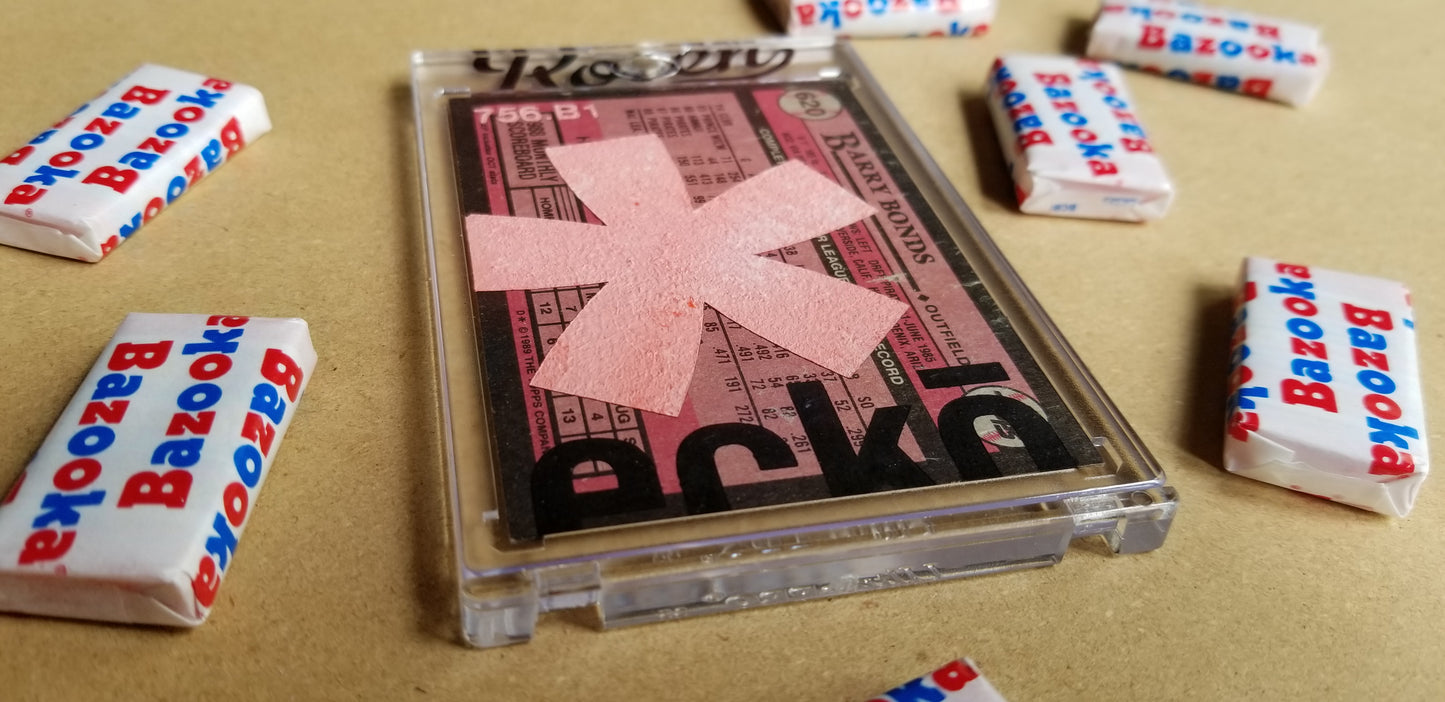 Baseball card art by Matthew Lee Rosen (aka Matthew Rosen) - Bonds Asterisk (Black Ecko)