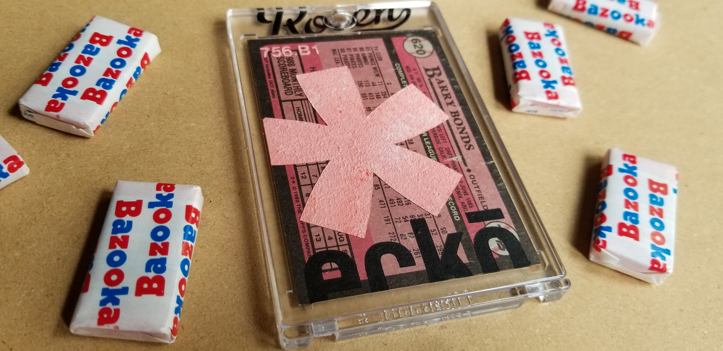 Baseball card art by Matthew Lee Rosen (aka Matthew Rosen) - Bonds Asterisk (Black Ecko)