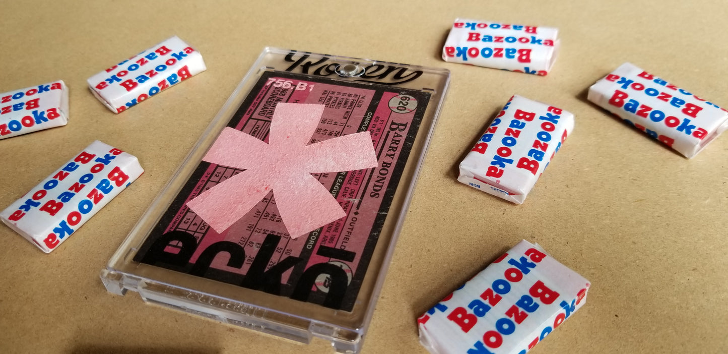 Baseball card art by Matthew Lee Rosen (aka Matthew Rosen) - Bonds Asterisk (Black Ecko)