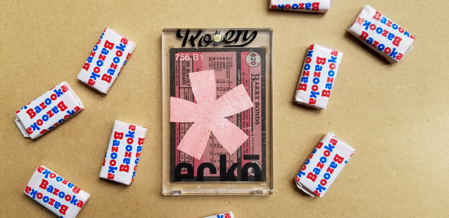Baseball card art by Matthew Lee Rosen (aka Matthew Rosen) - Bonds Asterisk (Black Ecko)