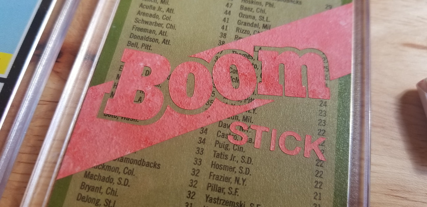 Baseball card art by Matthew Rosen - Pete Alonso Boom Stick