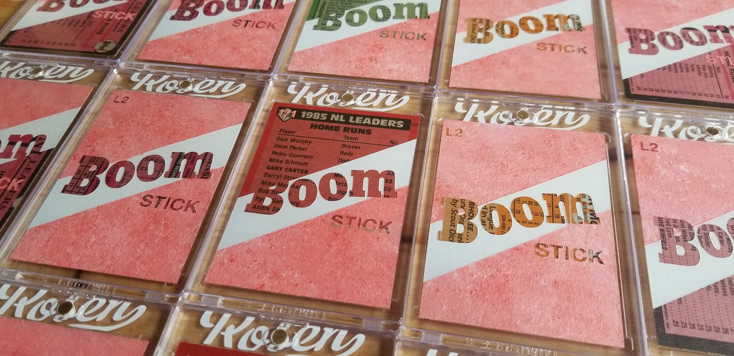 Baseball card art by Matthew Rosen - Boom Stick Home Run Leaders