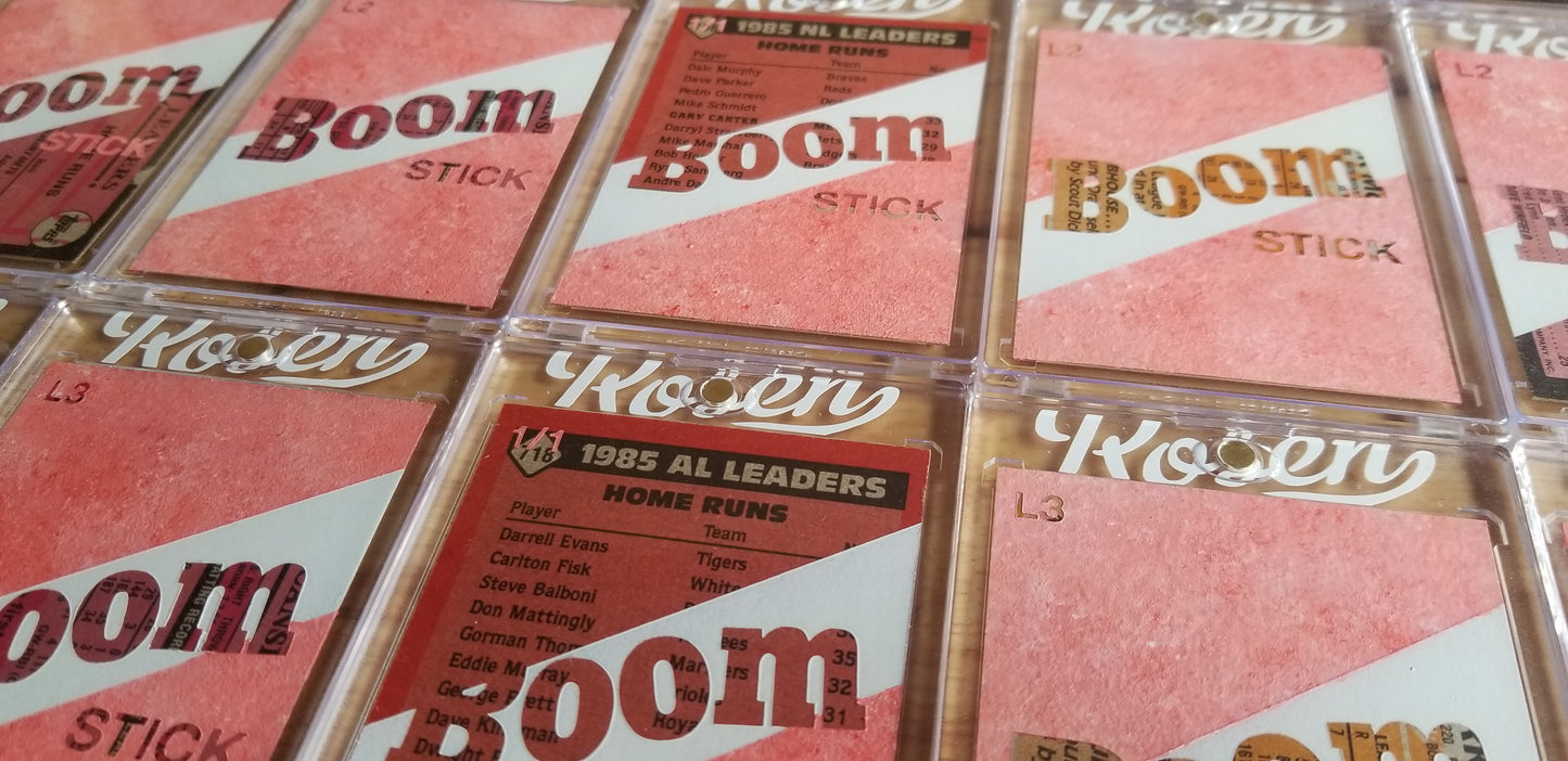 Baseball card art by Matthew Rosen - Boom Stick Home Run Leaders