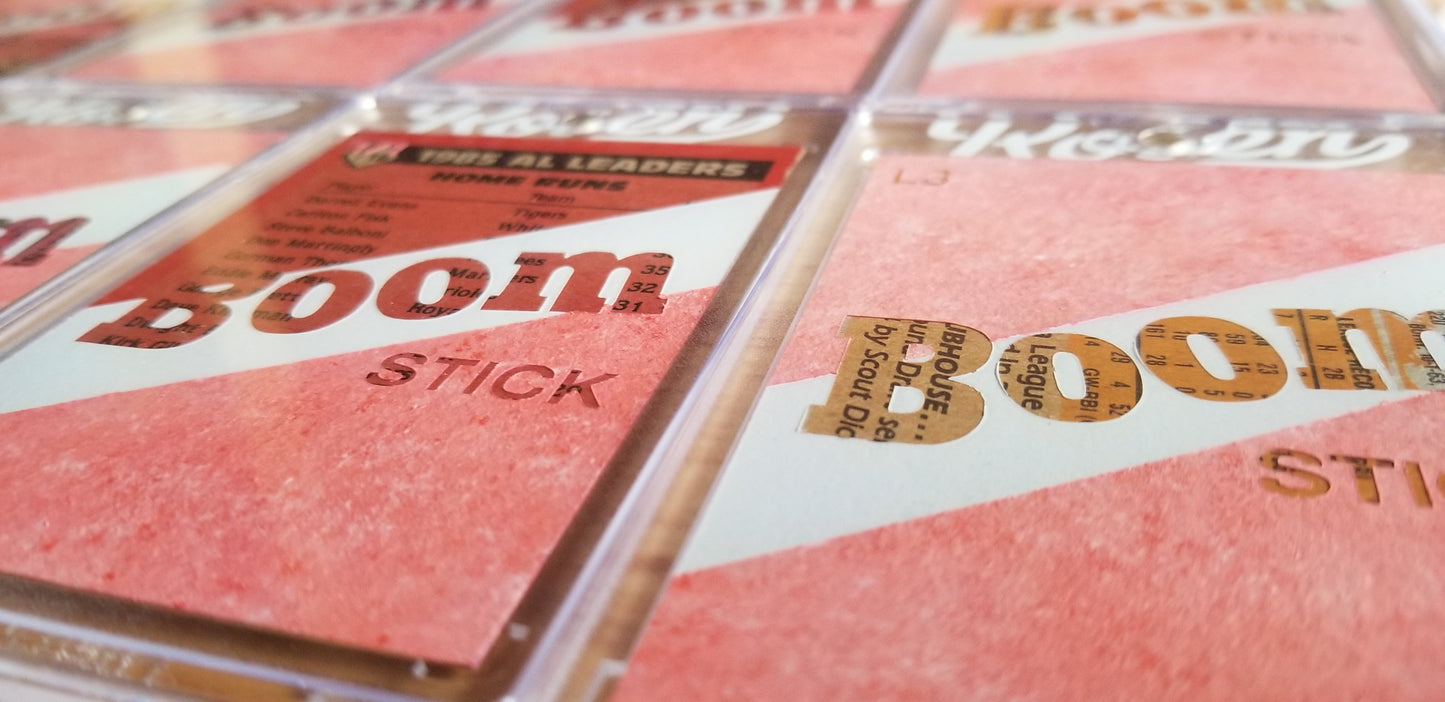 Baseball card art by Matthew Rosen - Boom Stick Home Run Leaders