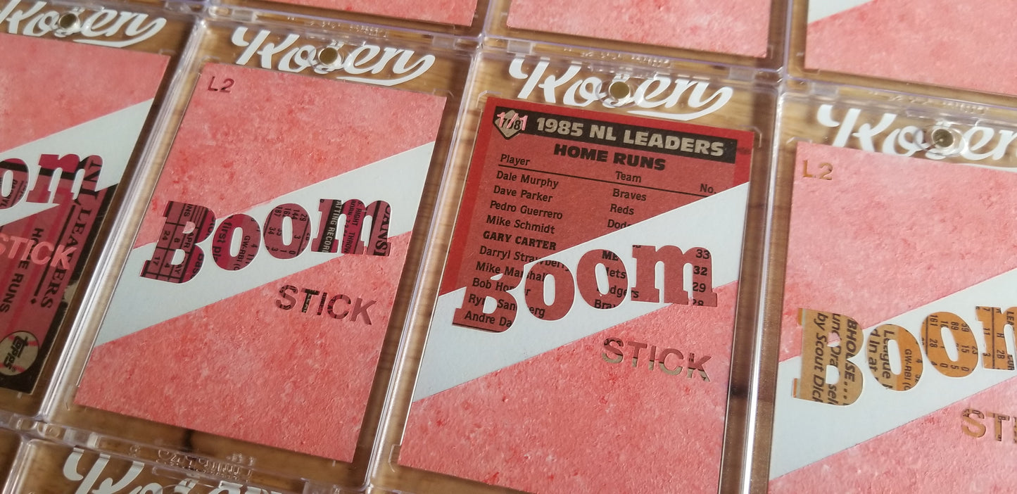 Baseball card art by Matthew Rosen - Boom Stick Home Run Leaders