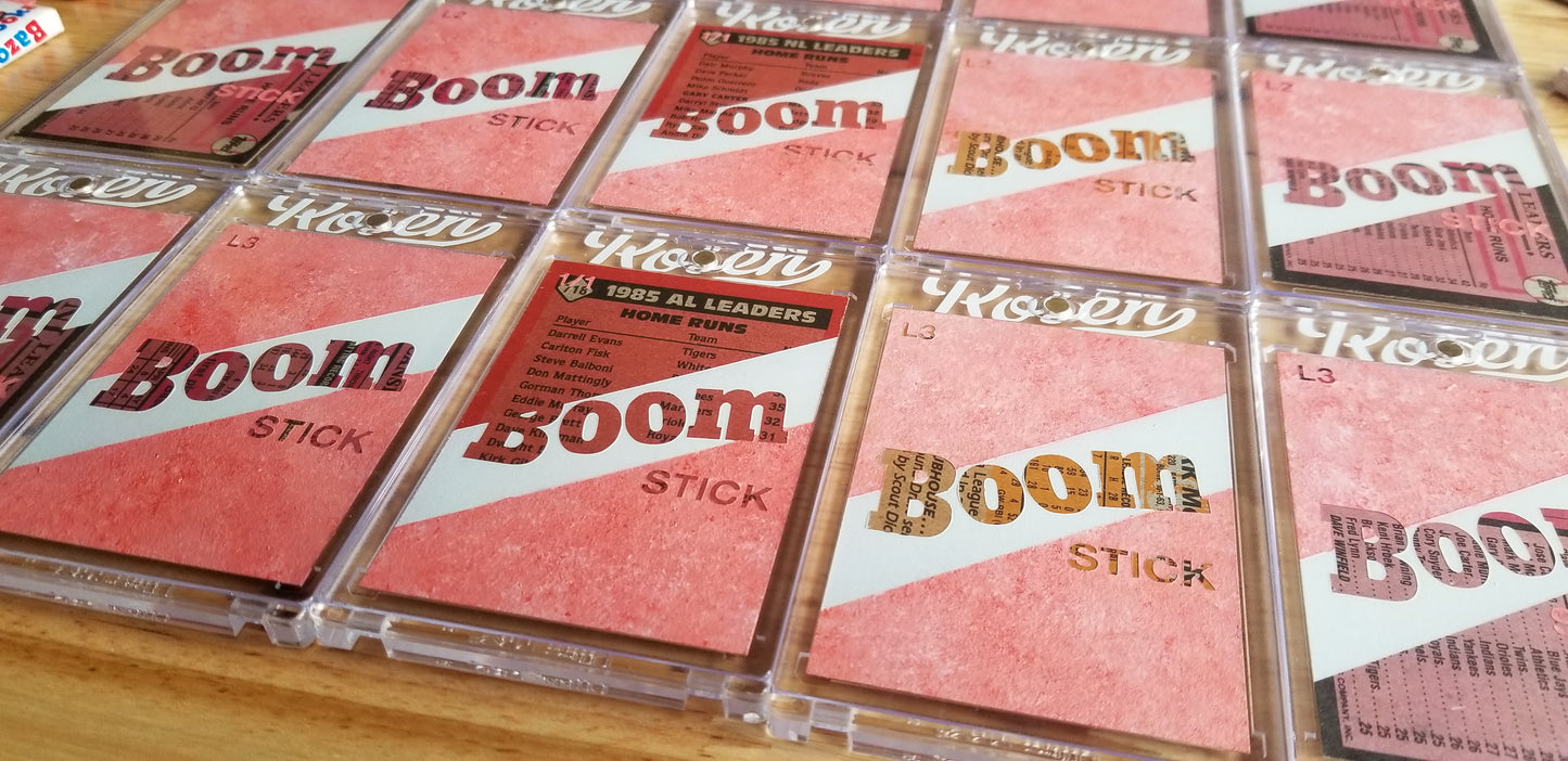 Baseball card art by Matthew Rosen - Boom Stick Home Run Leaders