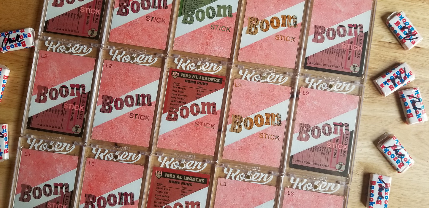 Baseball card art by Matthew Rosen - Boom Stick Home Run Leaders