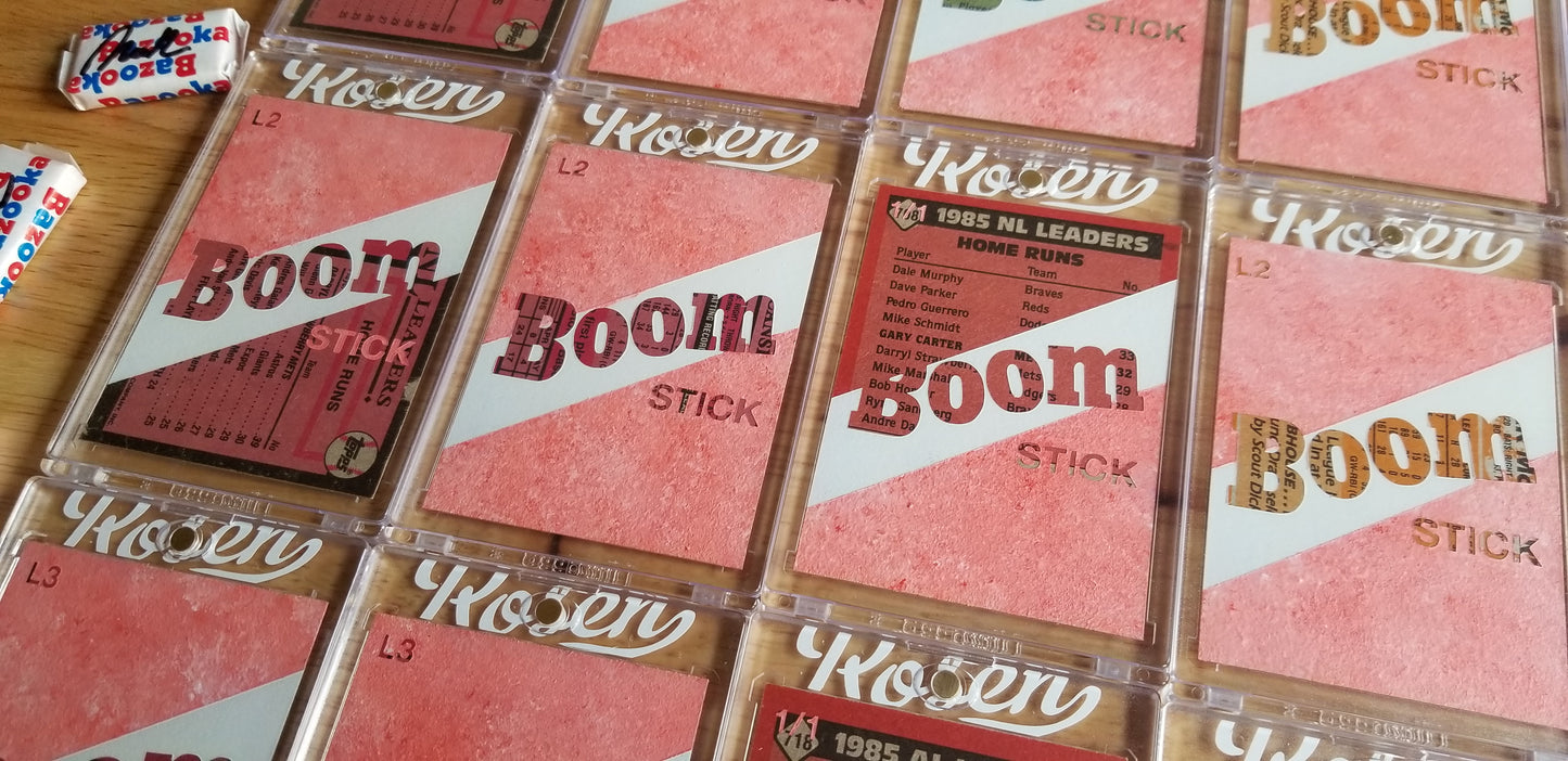 Baseball card art by Matthew Rosen - Boom Stick Home Run Leaders
