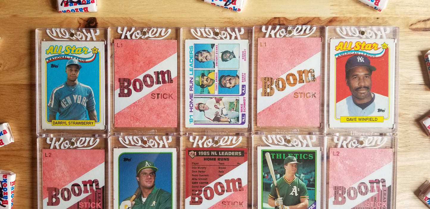 Baseball card art by Matthew Rosen - Boom Stick Home Run Leaders