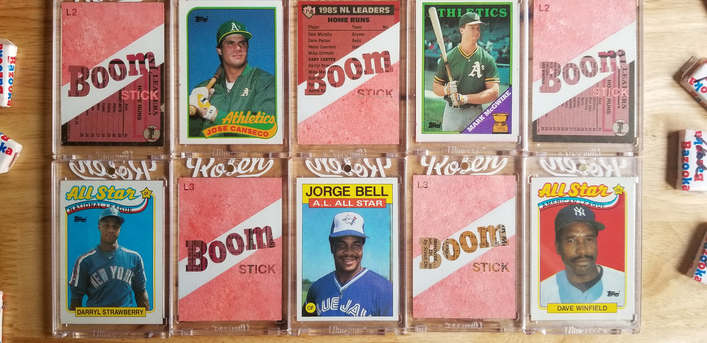Baseball card art by Matthew Rosen - Boom Stick Home Run Leaders