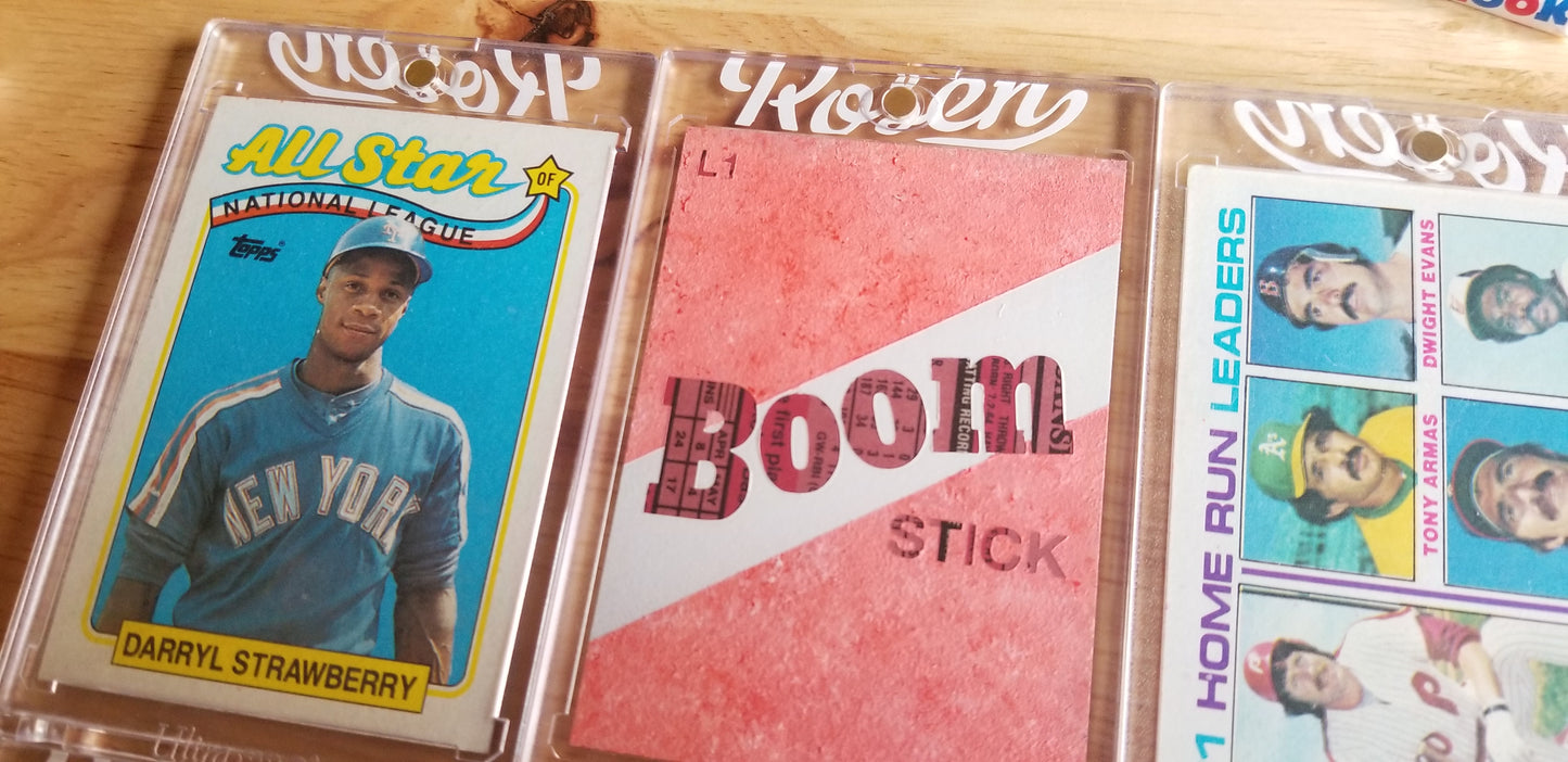 Baseball card art by Matthew Rosen - Boom Stick Home Run Leaders