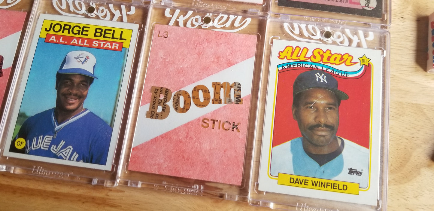 Baseball card art by Matthew Rosen - Boom Stick Home Run Leaders