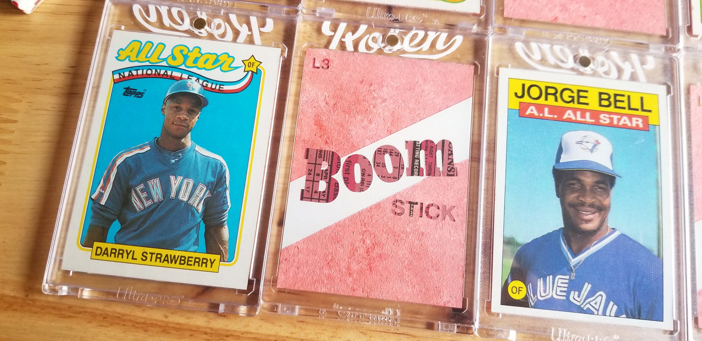 Baseball card art by Matthew Rosen - Boom Stick Home Run Leaders