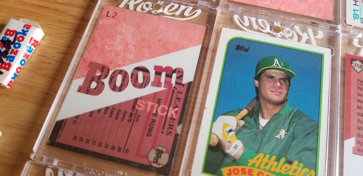 Baseball card art by Matthew Rosen - Boom Stick Home Run Leaders