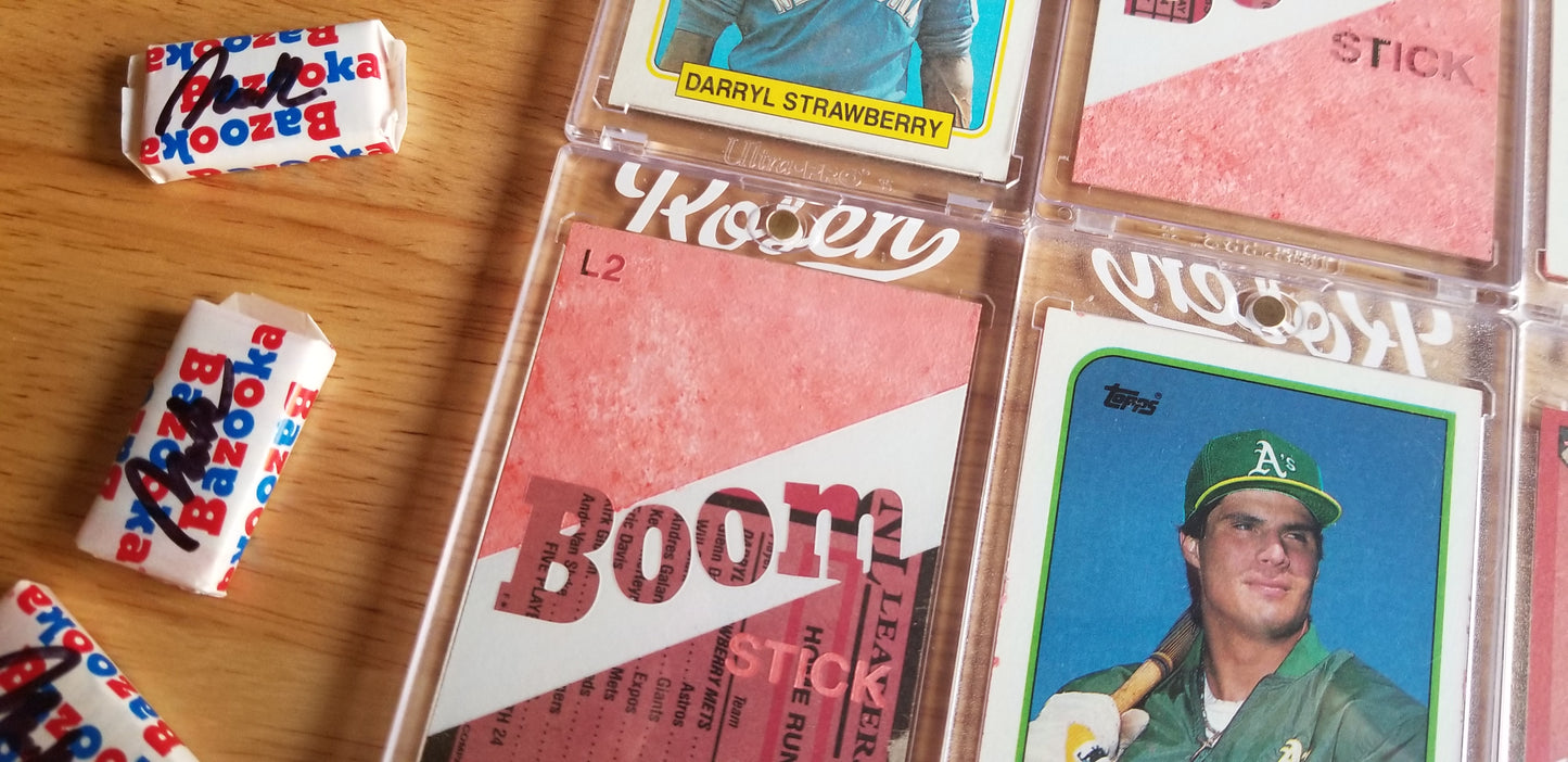 Baseball card art by Matthew Rosen - Boom Stick Home Run Leaders