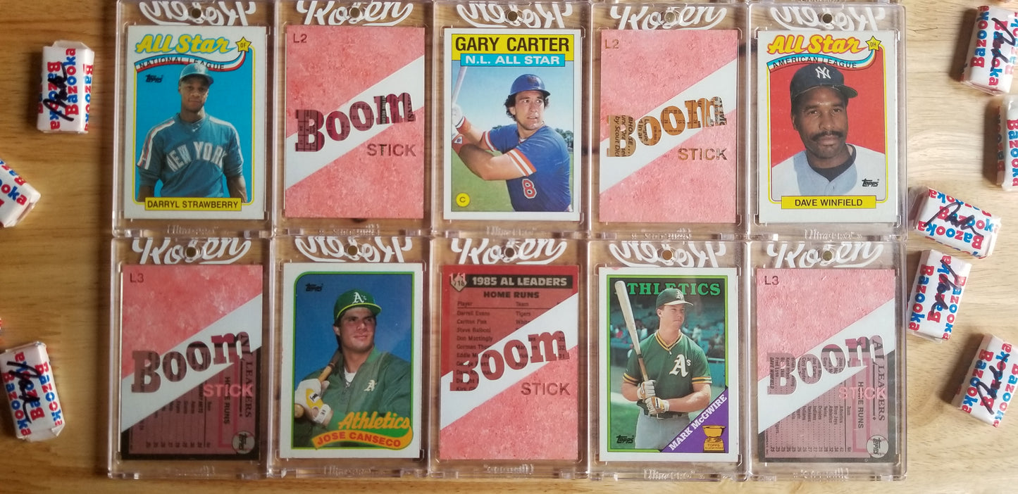 Baseball card art by Matthew Rosen - Boom Stick Home Run Leaders