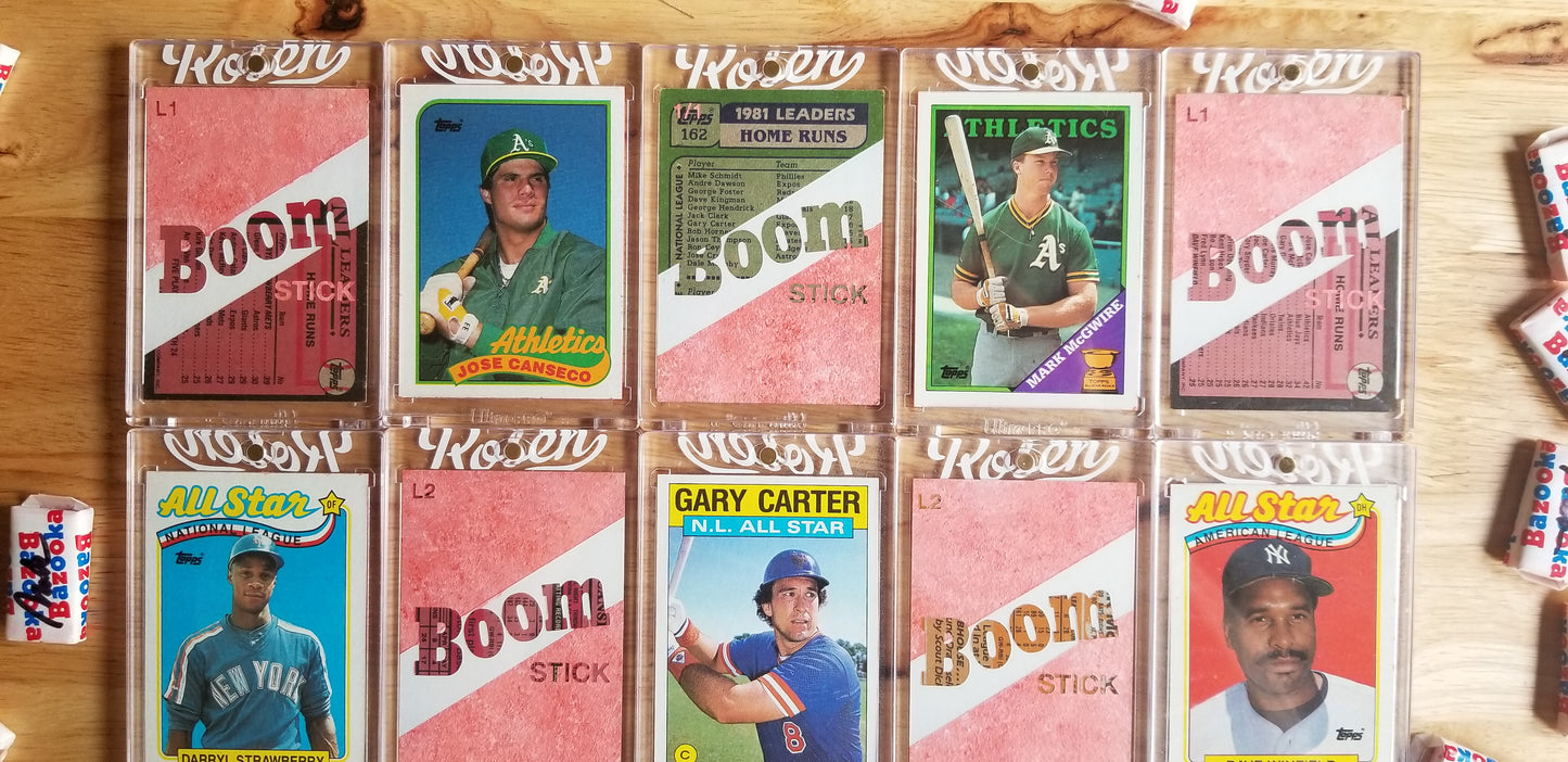 Baseball card art by Matthew Rosen - Boom Stick Home Run Leaders