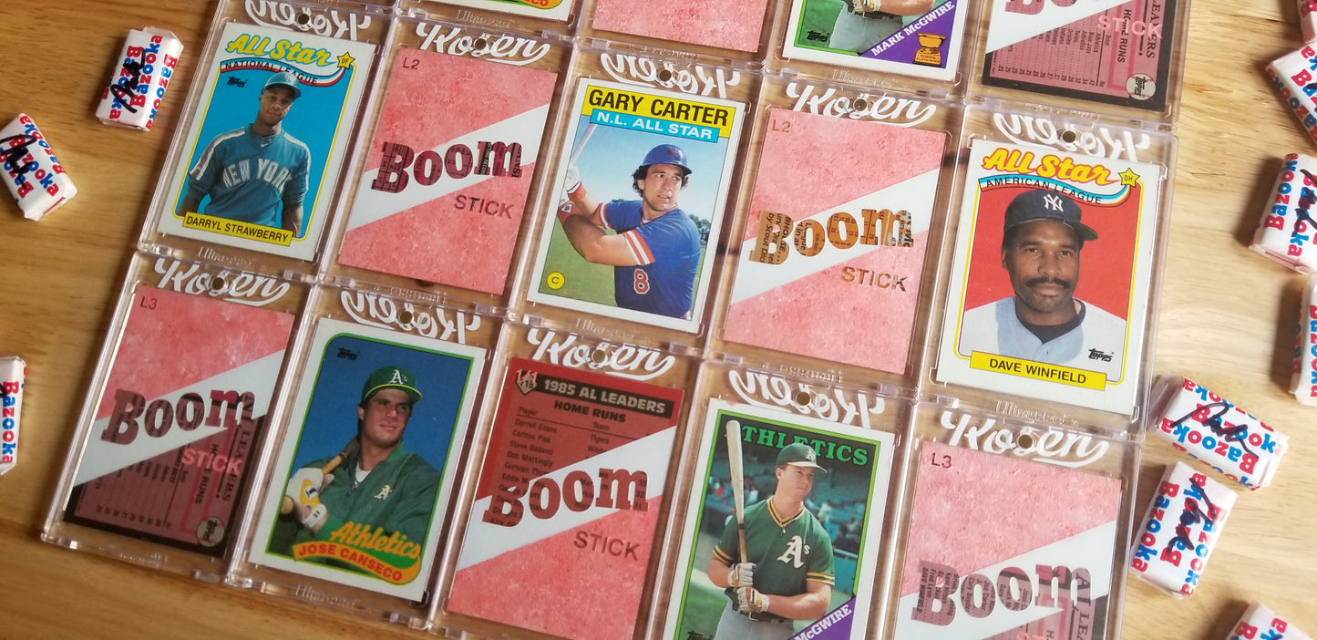 Baseball card art by Matthew Rosen - Boom Stick Home Run Leaders